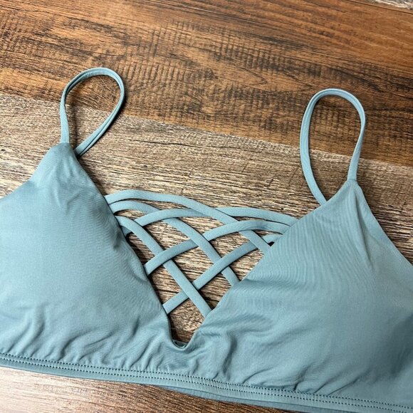 L*Space Jamie Bikini Bralette Swim Top Size L Caged‎ Criss-Cross NWT - Picture 3 of 9